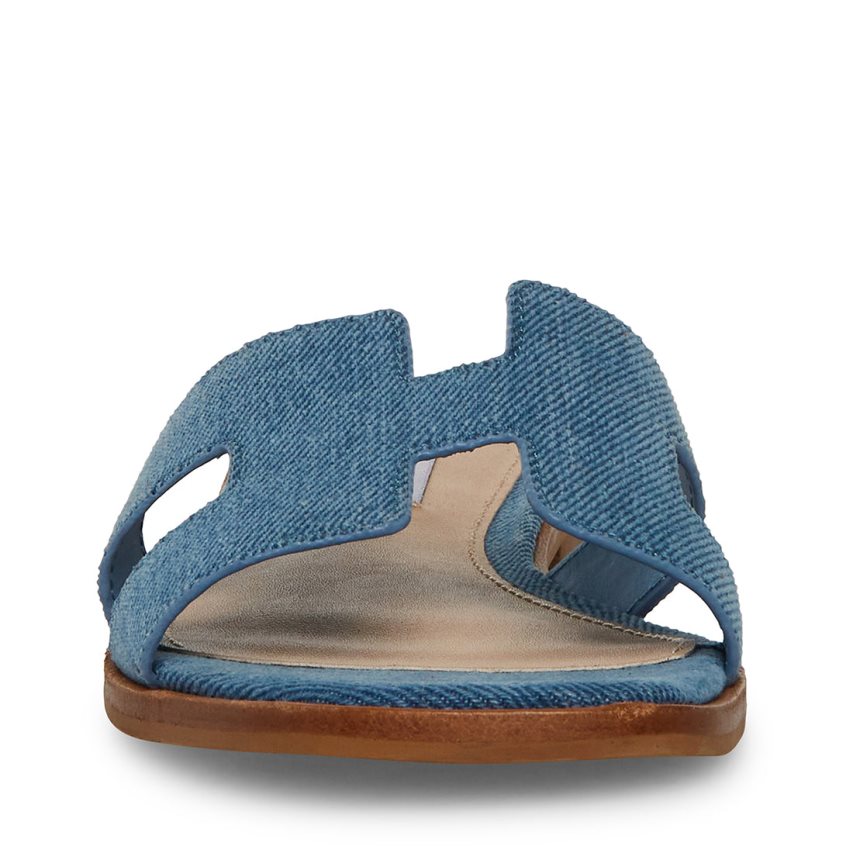 Sandalias de Diapositivas Steve Madden Hadyn Denim Fabric Mujer Azules | ES YF4S89